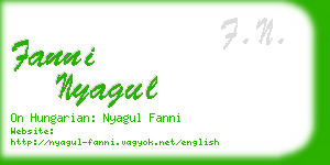 fanni nyagul business card